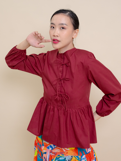 Tallulah Top - Maroon