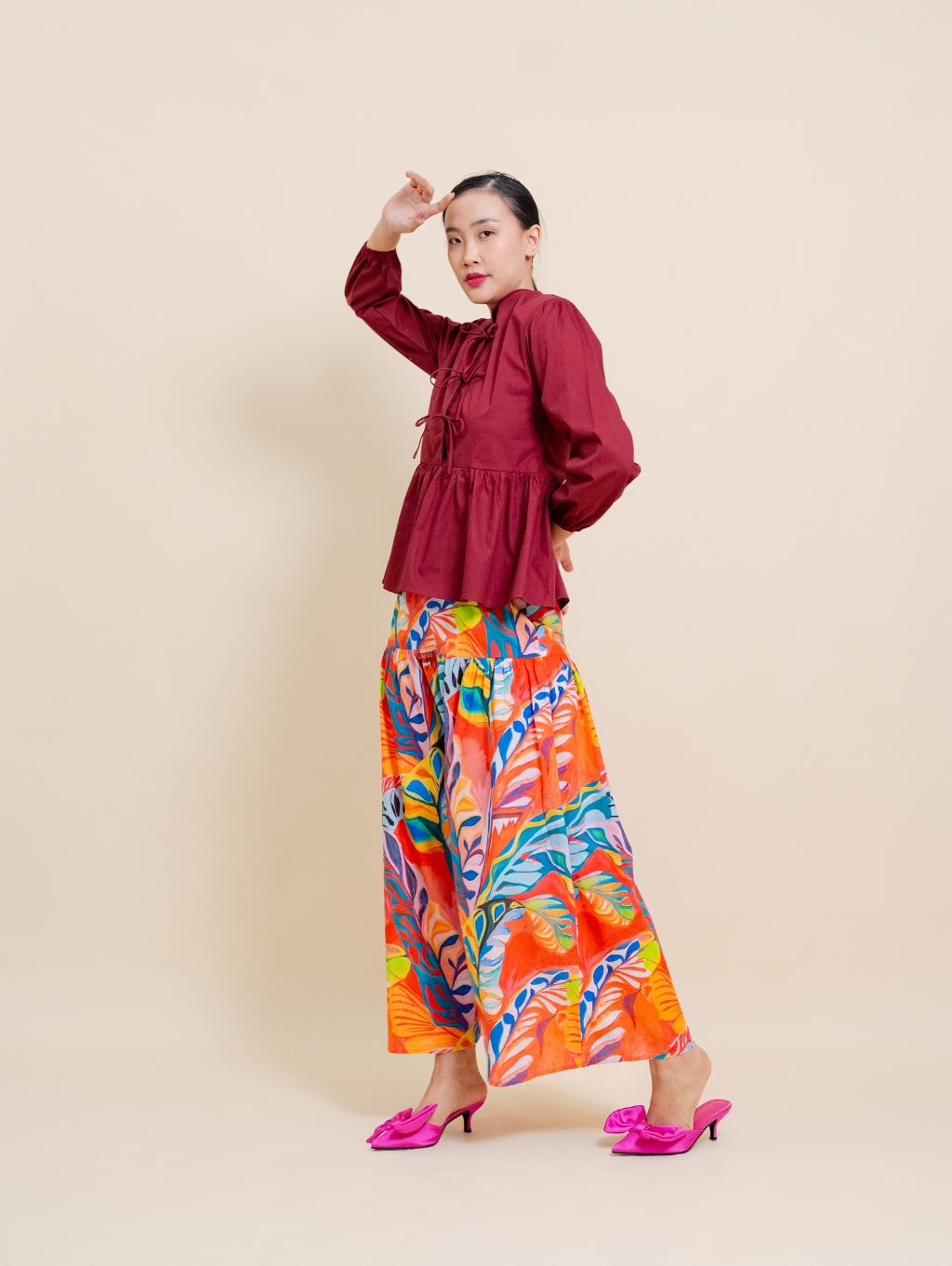 Tallulah Top - Maroon