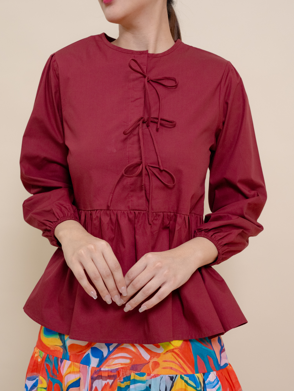 Tallulah Top - Maroon