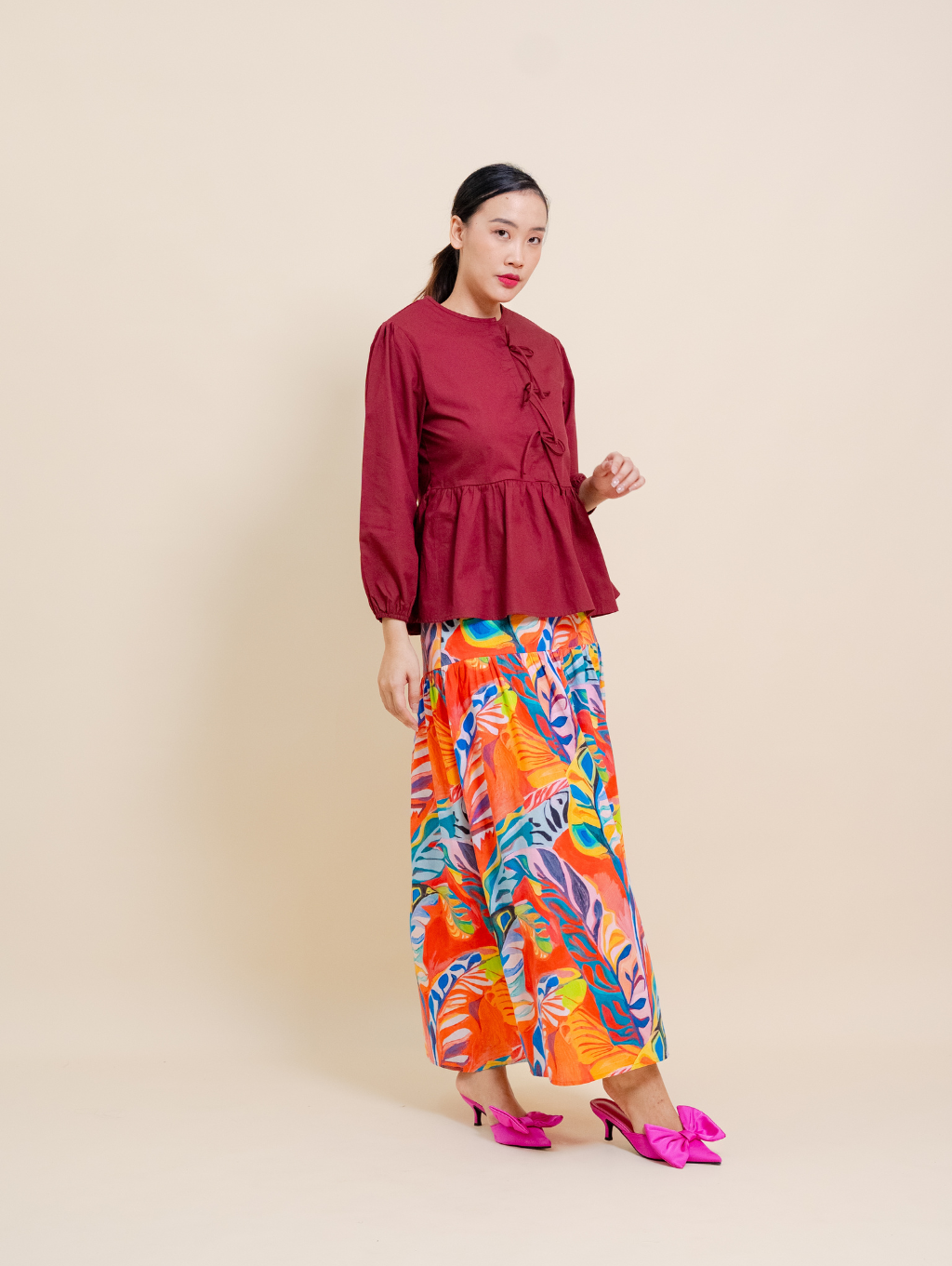 Tallulah Top - Maroon