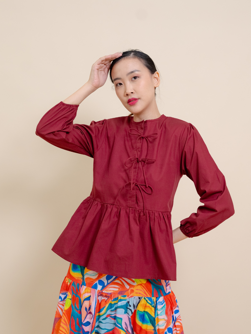 Tallulah Top - Maroon