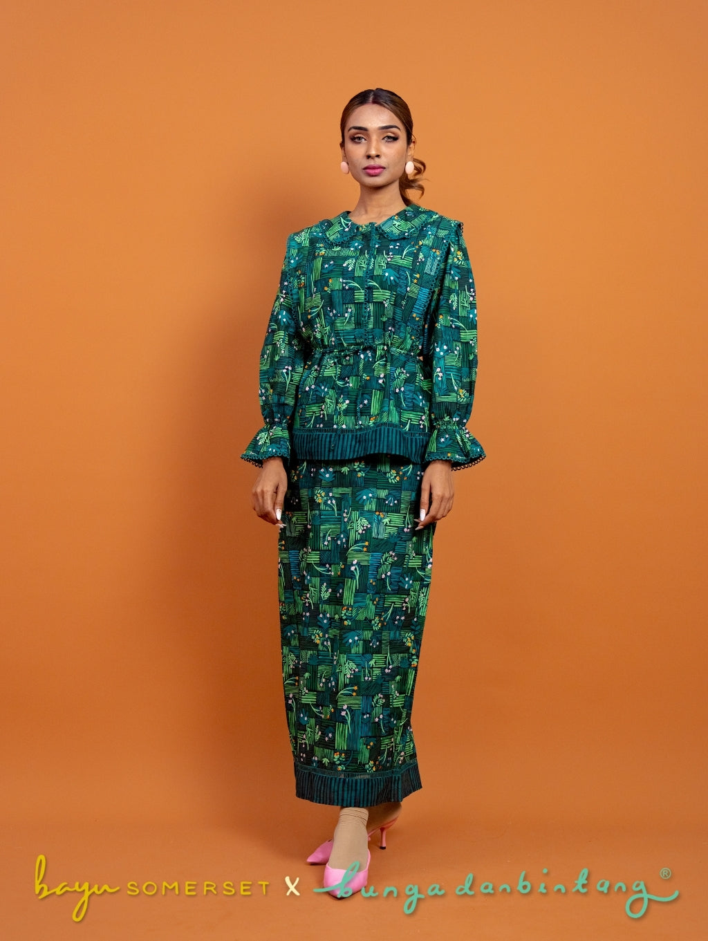 Tallulah Set in Kasih Black