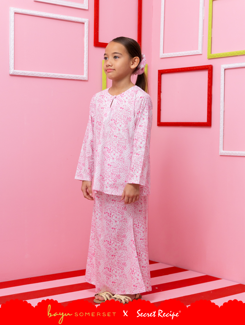 KIDS White Forest Kurung