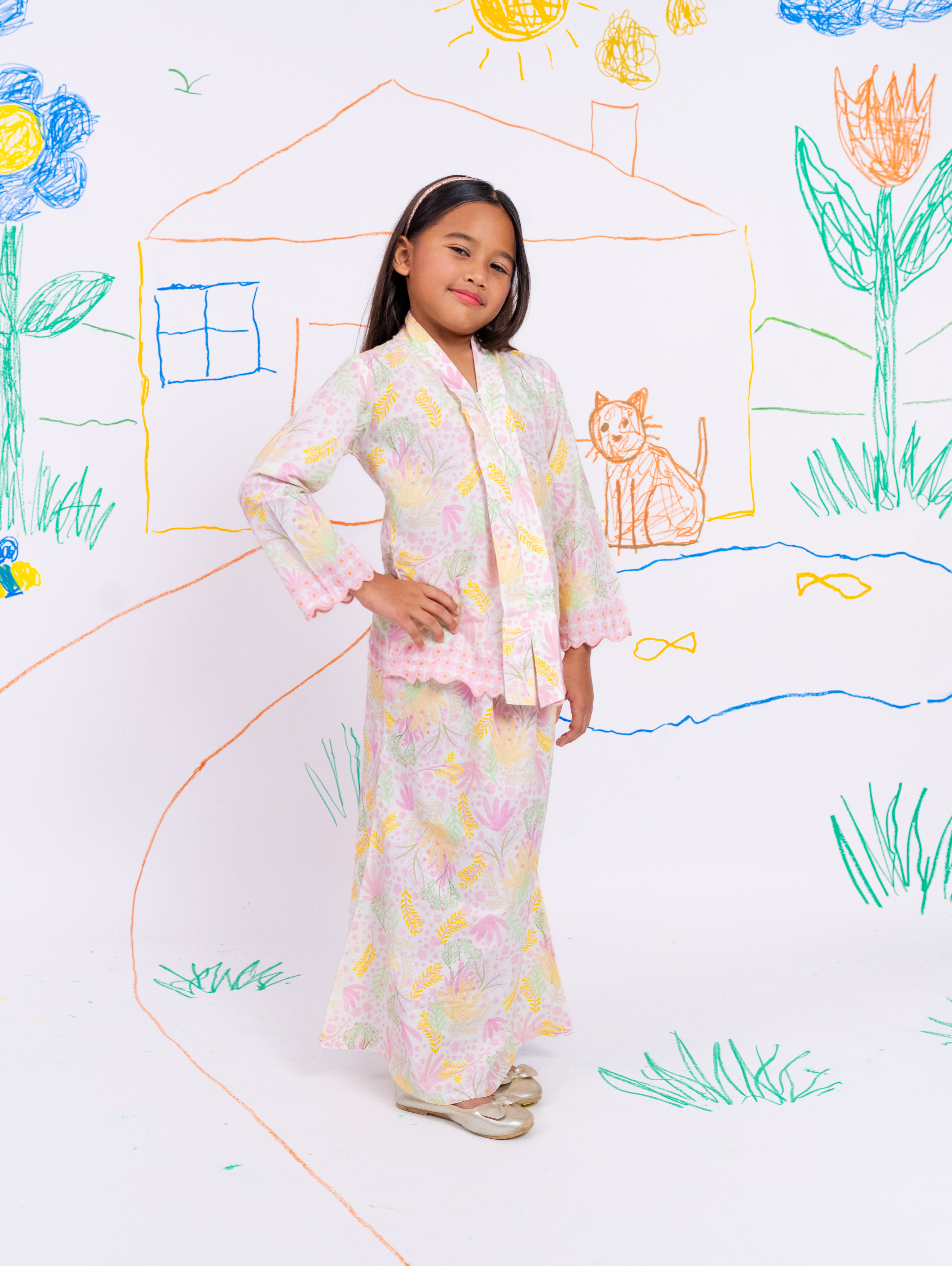 KIDS Kebaya in Murni Pink