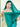 Iris Embroidery Shawl - Emerald Green