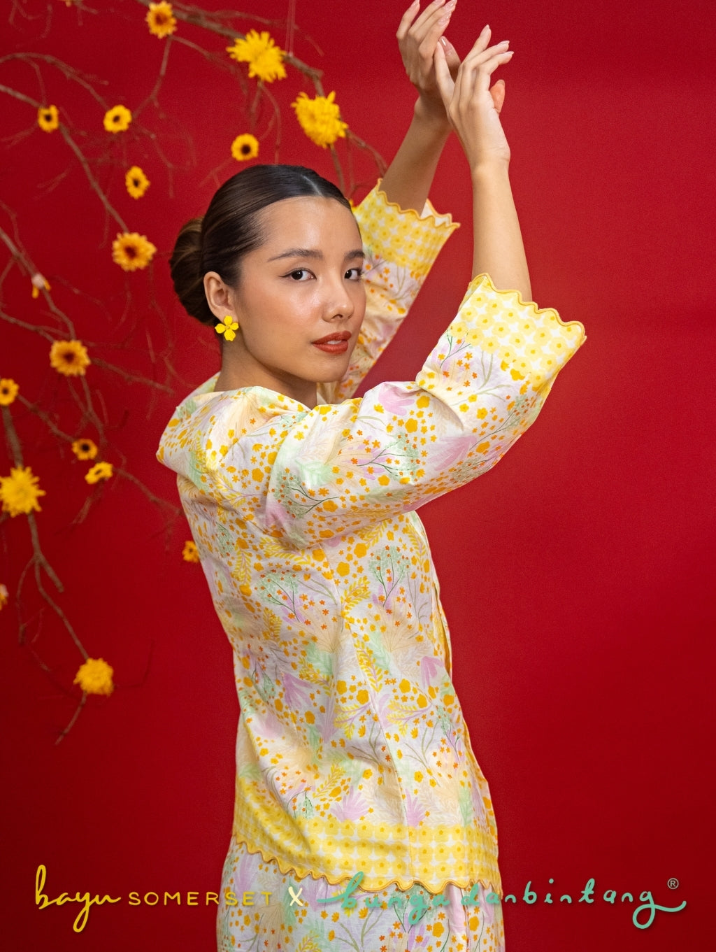 Agnes Kotabaru Kebaya in Murni Orange