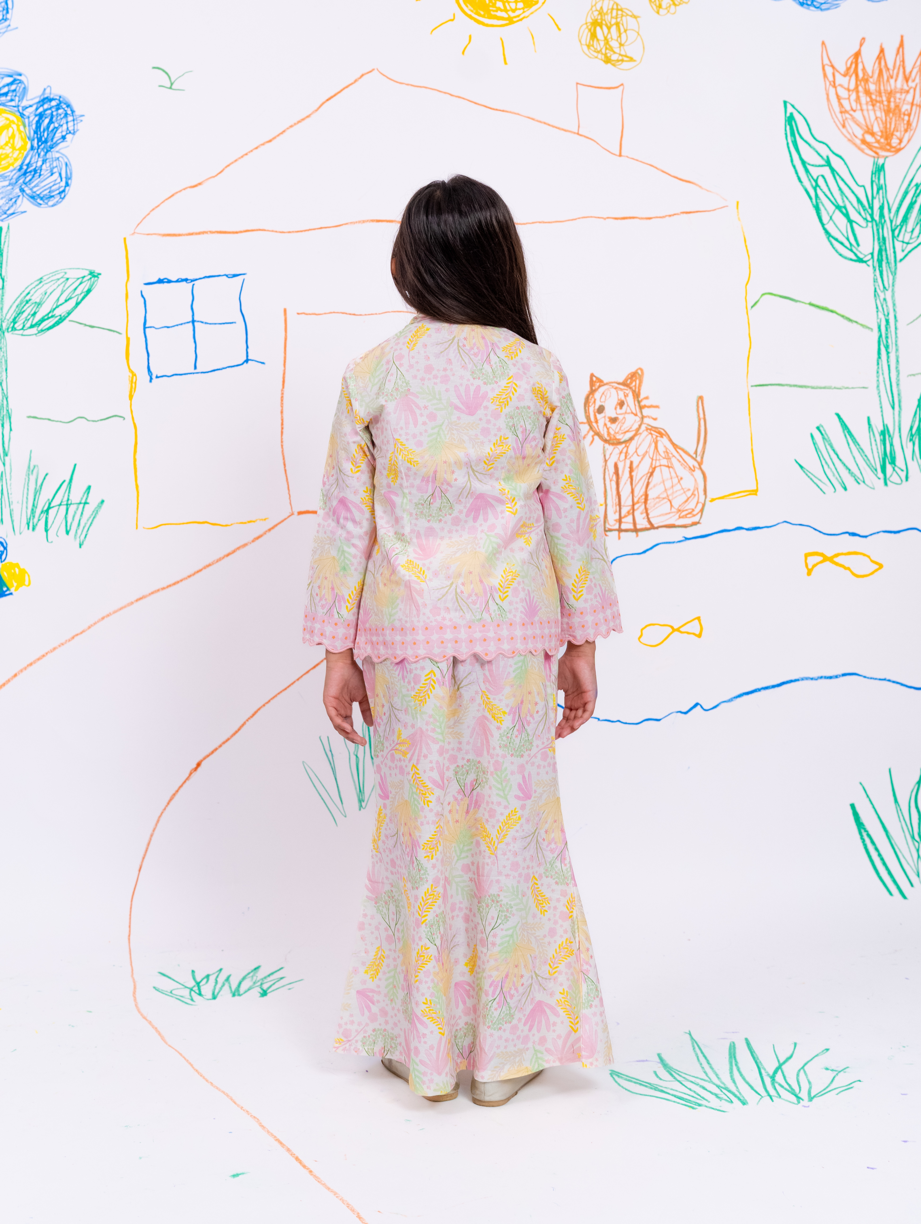 KIDS Kebaya in Murni Pink