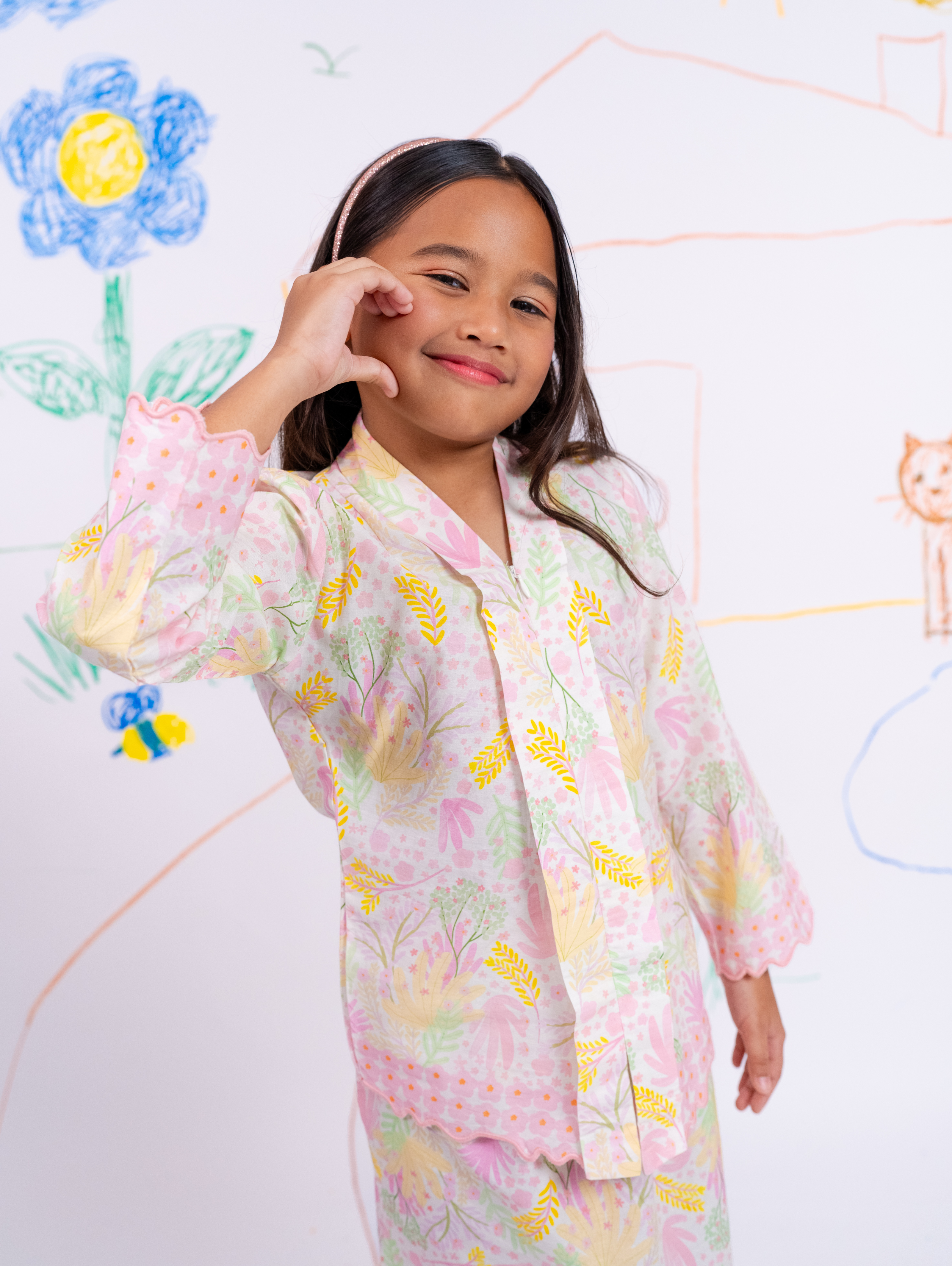 KIDS Kebaya in Murni Pink