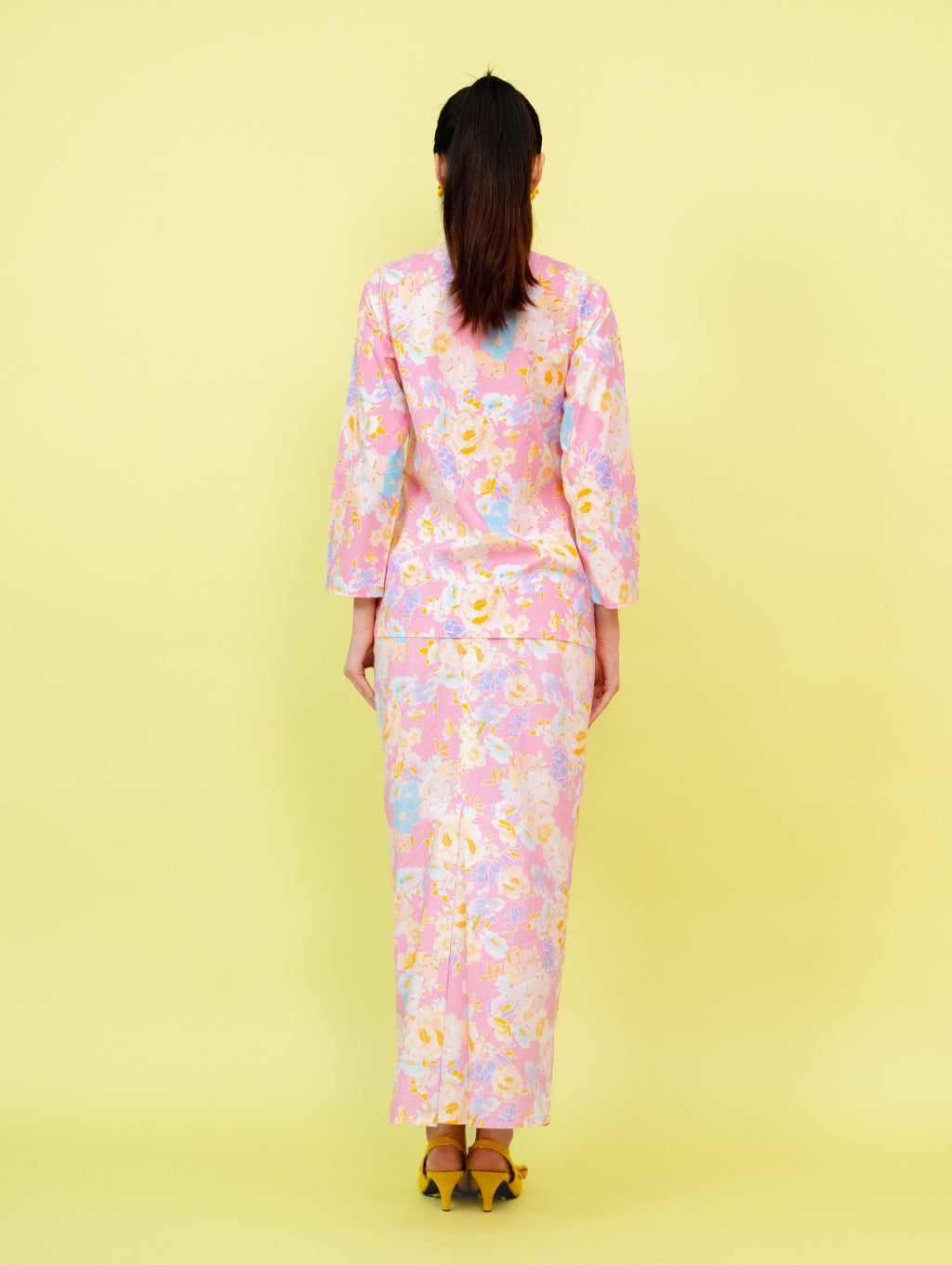 Mandarin Kurung - Pink