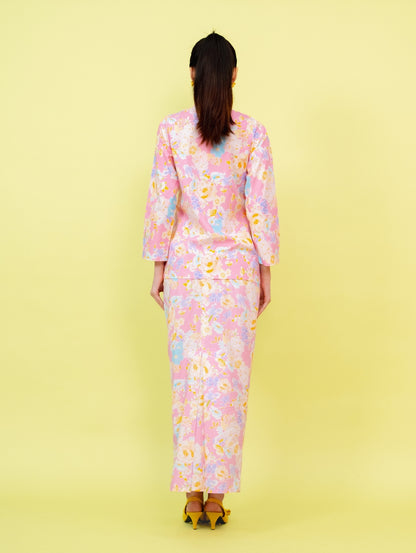 Mandarin Kurung - Pink