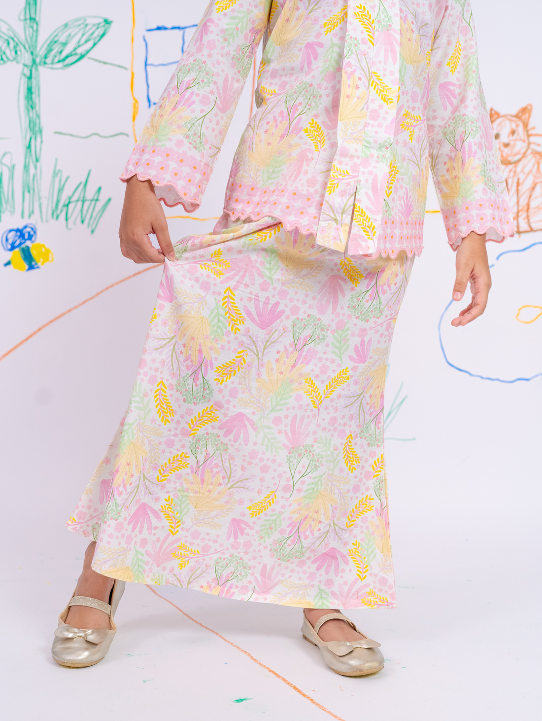KIDS Kebaya in Murni Pink