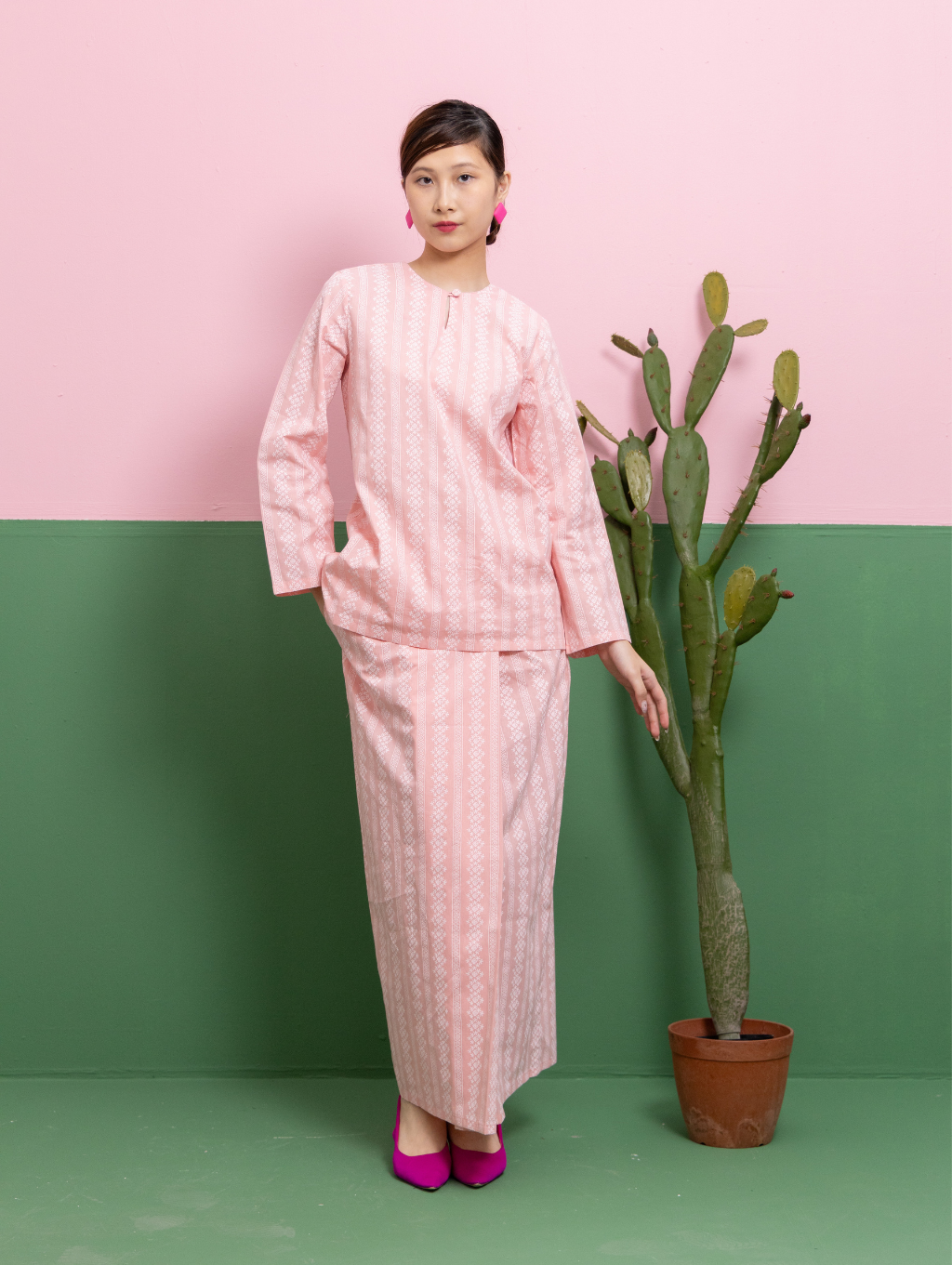 Mandisa Kurung in Pink