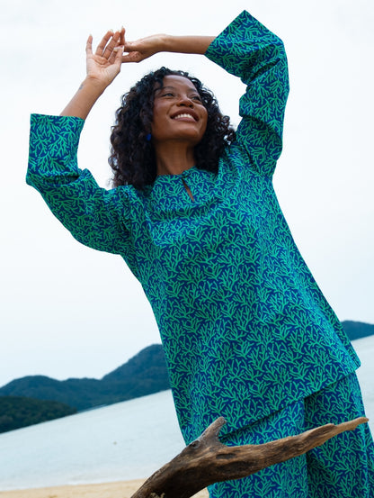 Ariel Kurung in Teal
