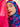 Iris Embroidery Shawl - Fuchsia Pink