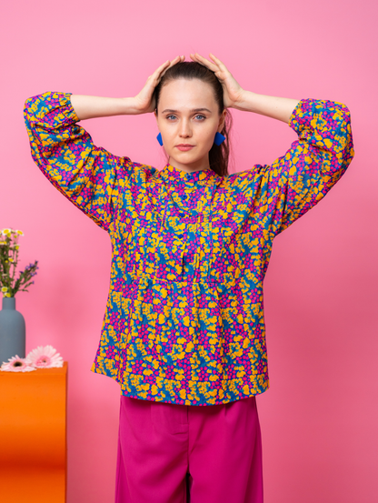 Misty Blouse - Eulalia Blue