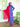 Iris Embroidery Shawl - Fuchsia Pink