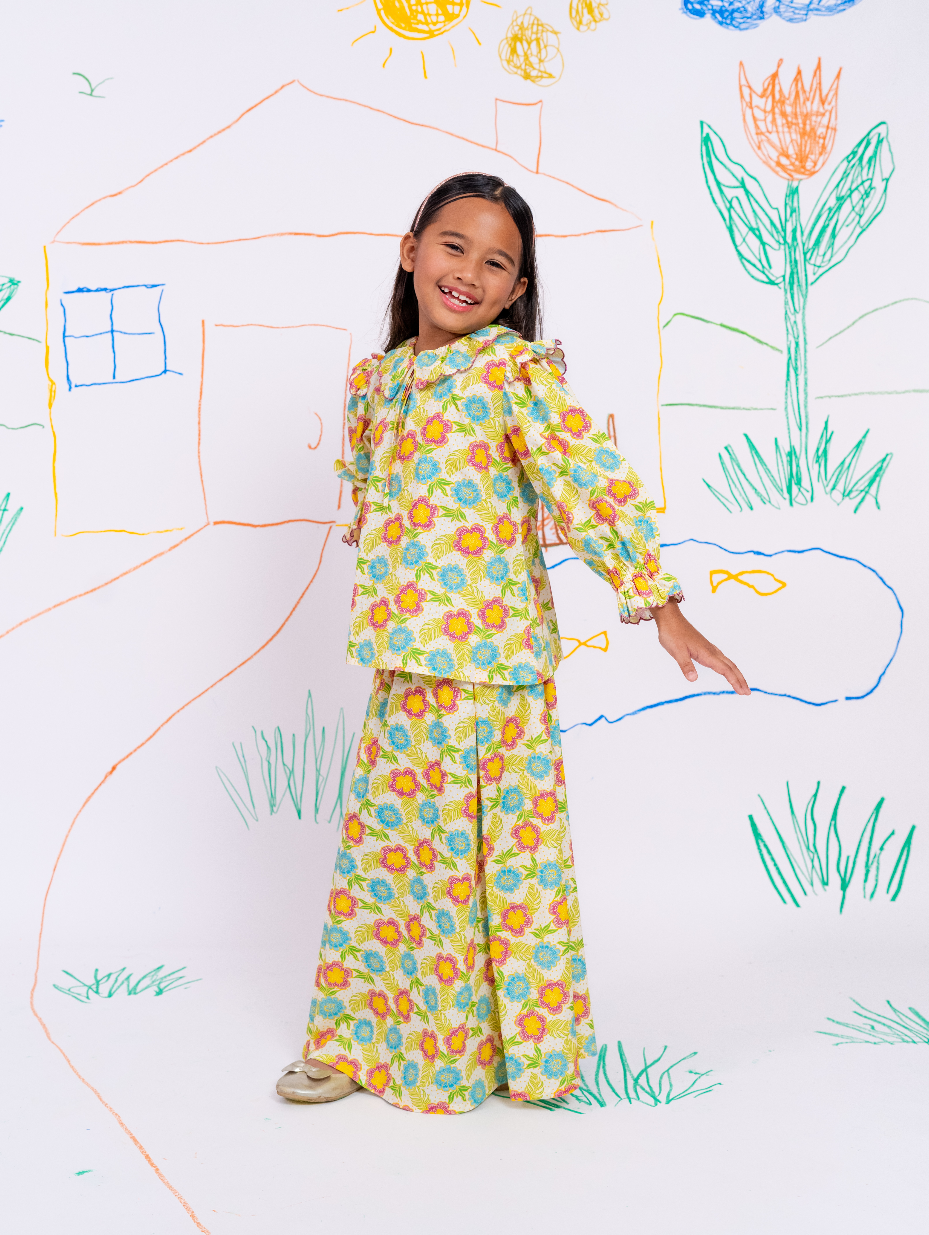 (PRE-ORDER) KIDS Elva Set in Kesuma