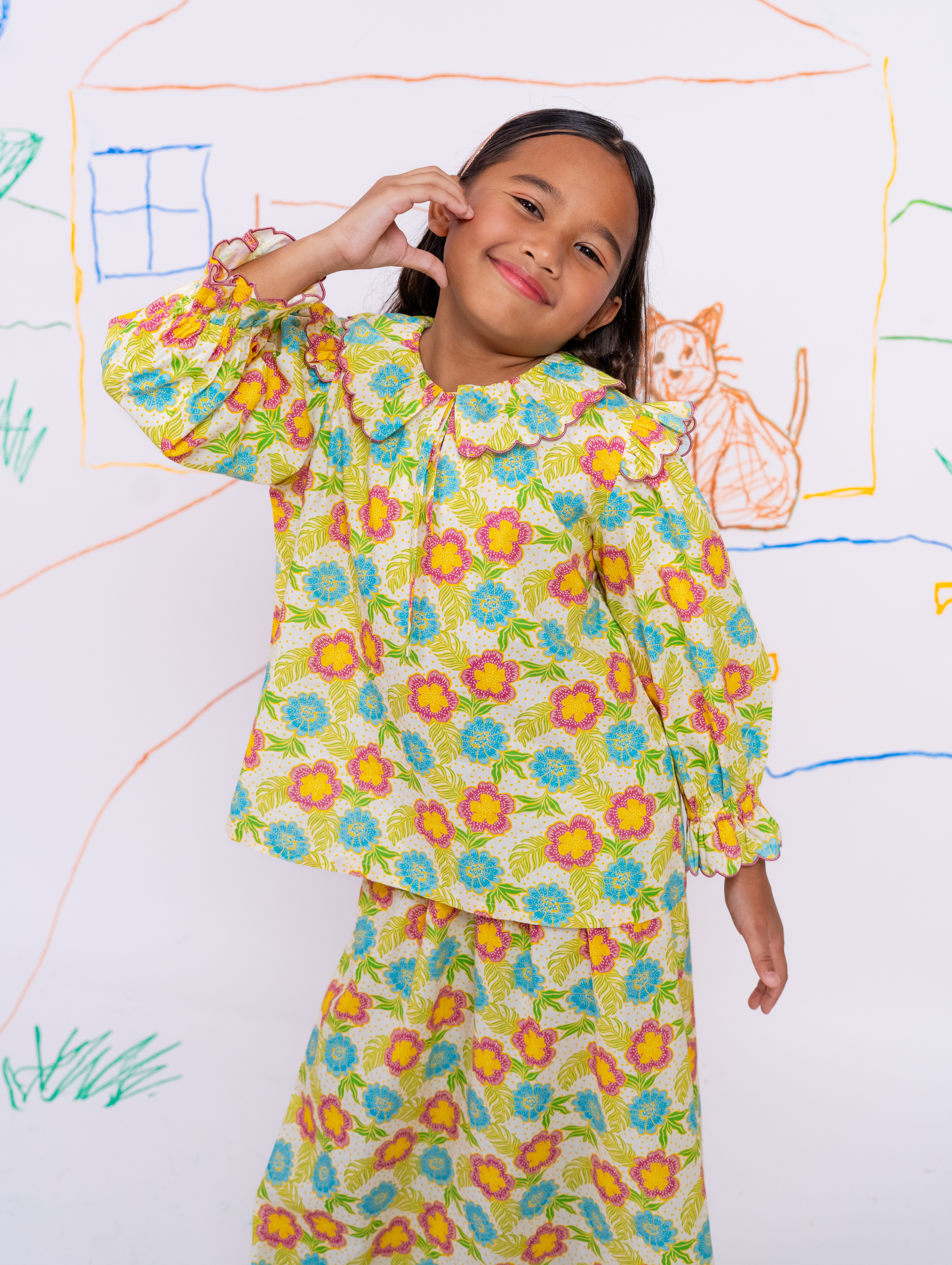 (PRE-ORDER) KIDS Elva Set in Kesuma