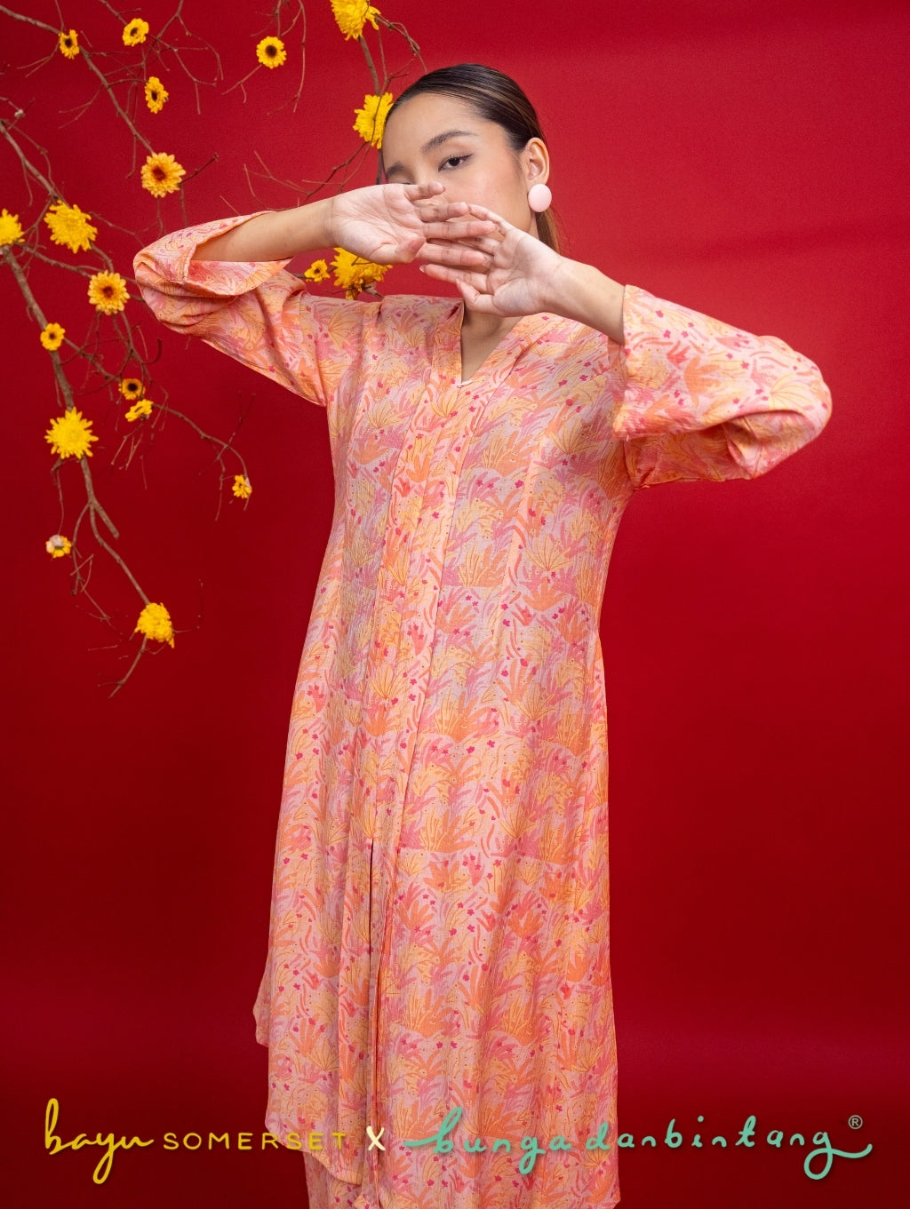 Rosa Maxi Kebaya in Indah Pink
