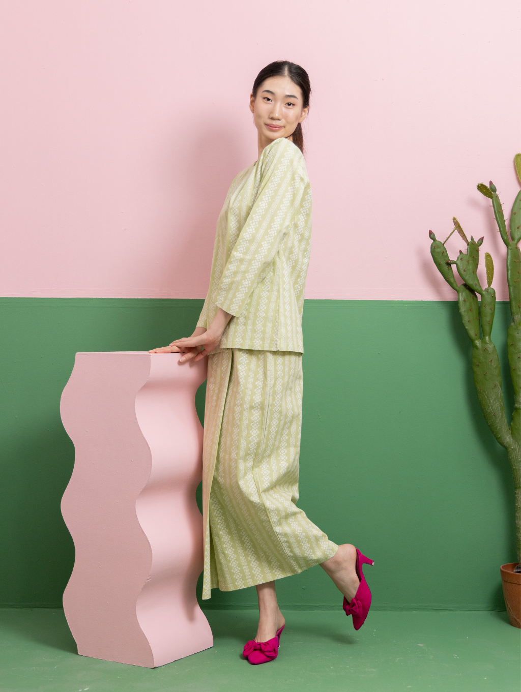 Mandisa Kurung in Green