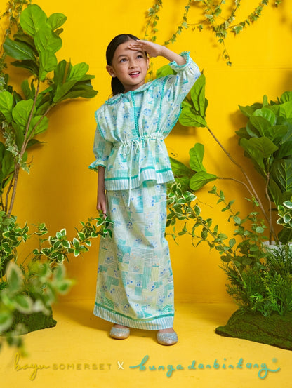 KIDS Tallulah Set in Kasih Green