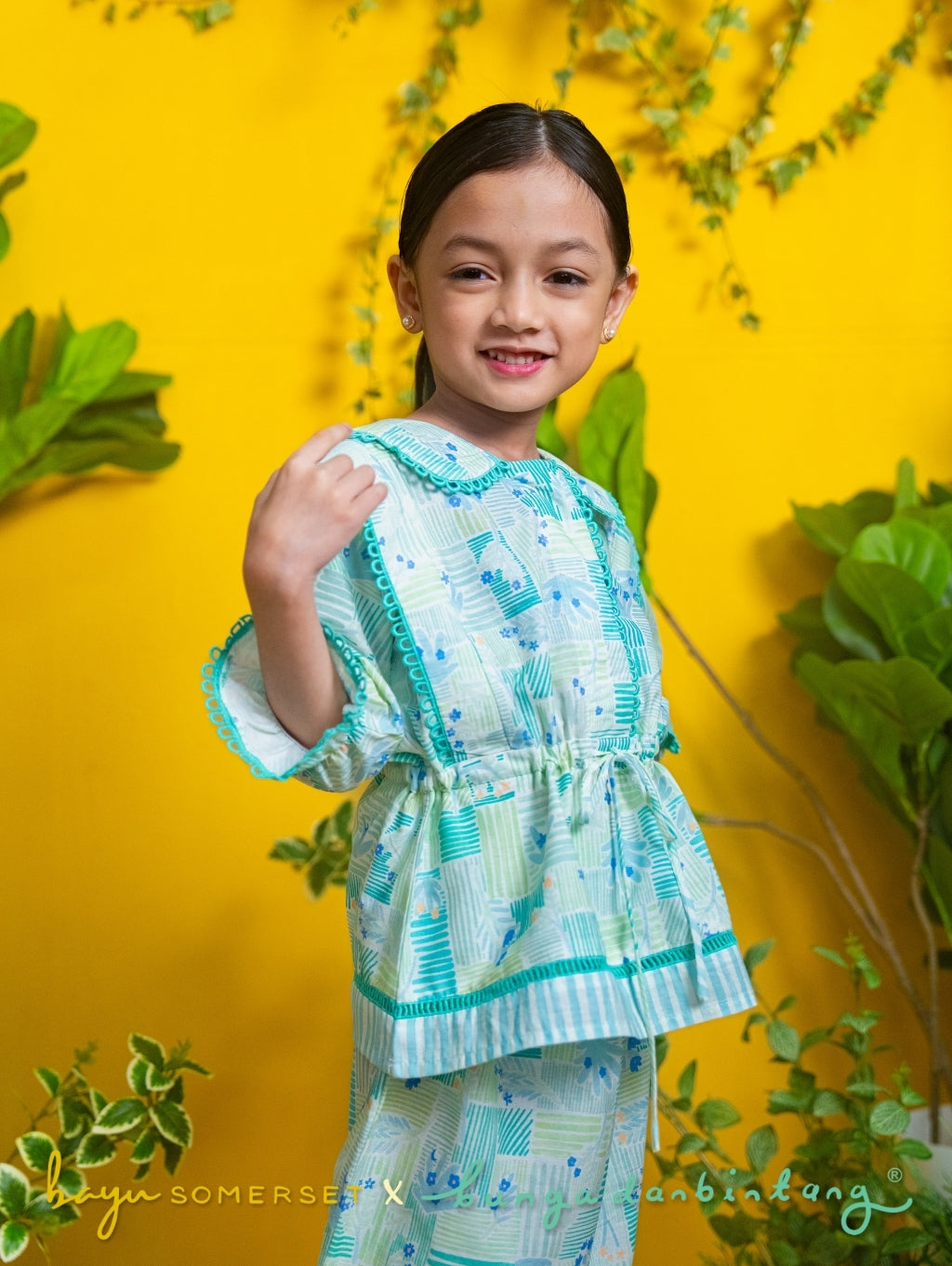 KIDS Tallulah Set in Kasih Green