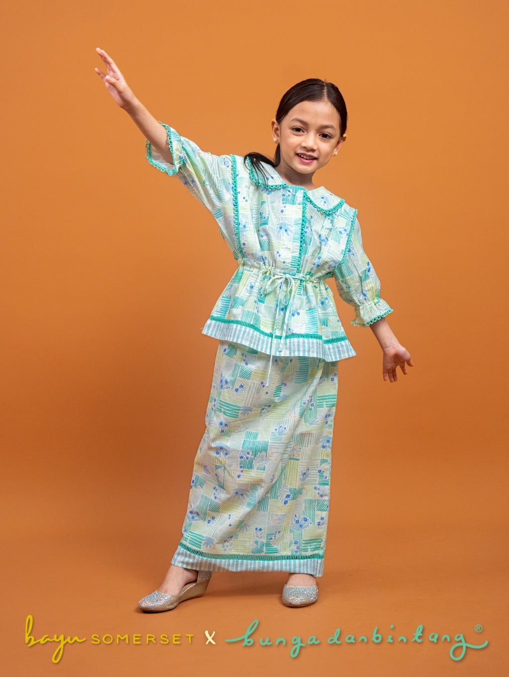 KIDS Tallulah Set in Kasih Green