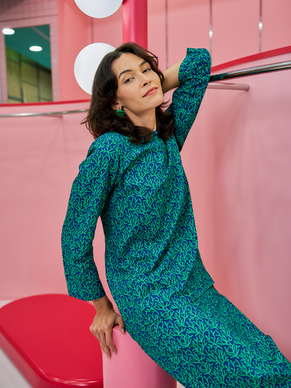 Ariel Kurung in Teal
