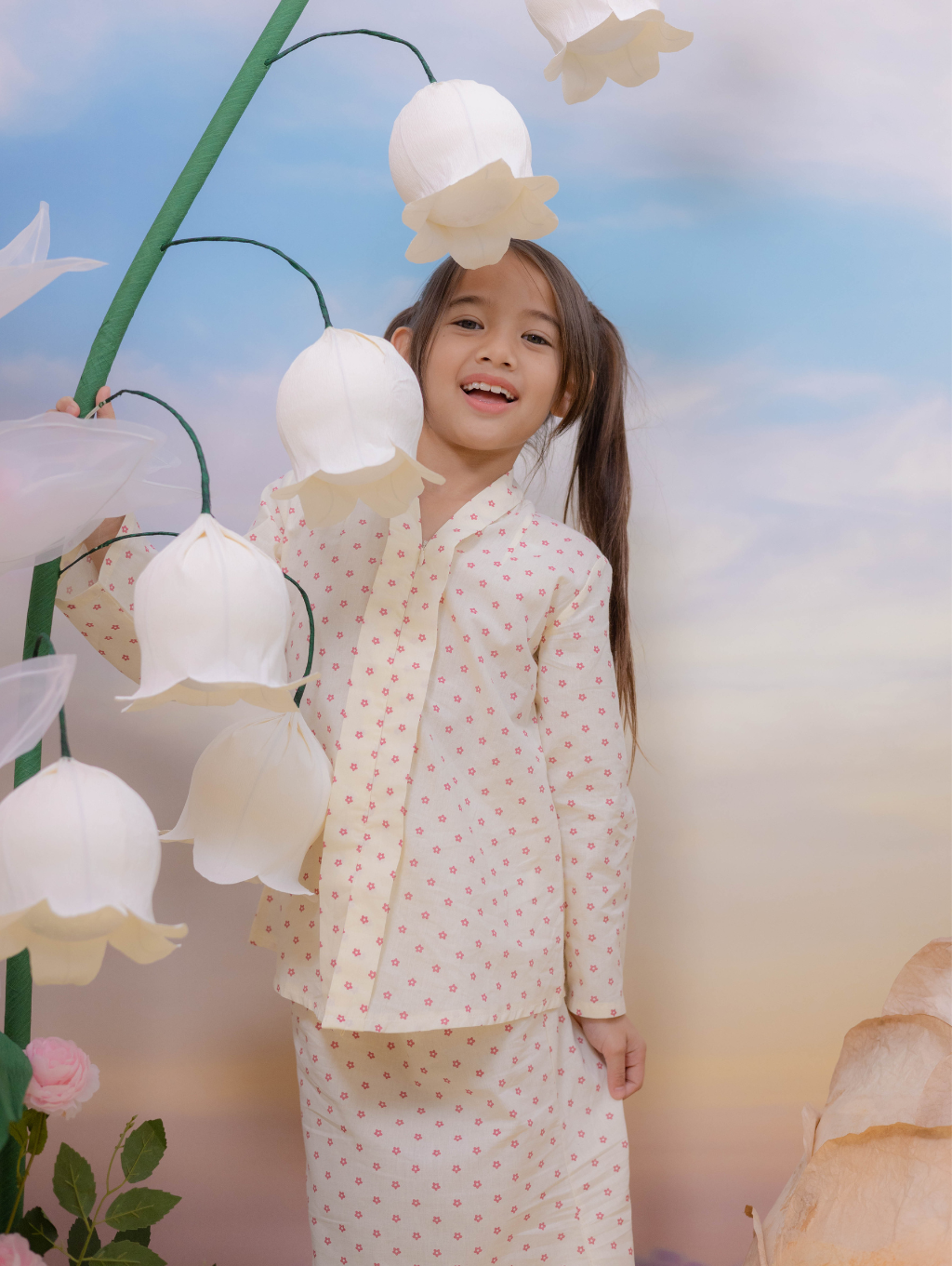 KIDS Blossom Kebaya in Cream