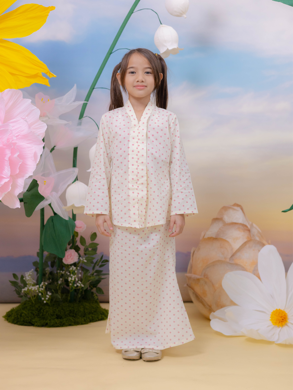 KIDS Blossom Kebaya in Cream
