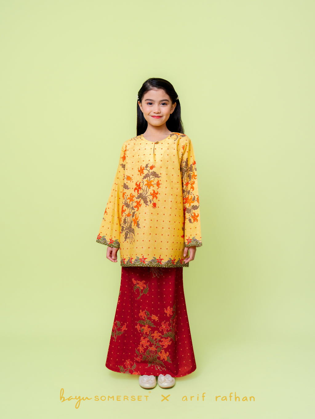 KIDS Kelumpang Kurung -  Merah