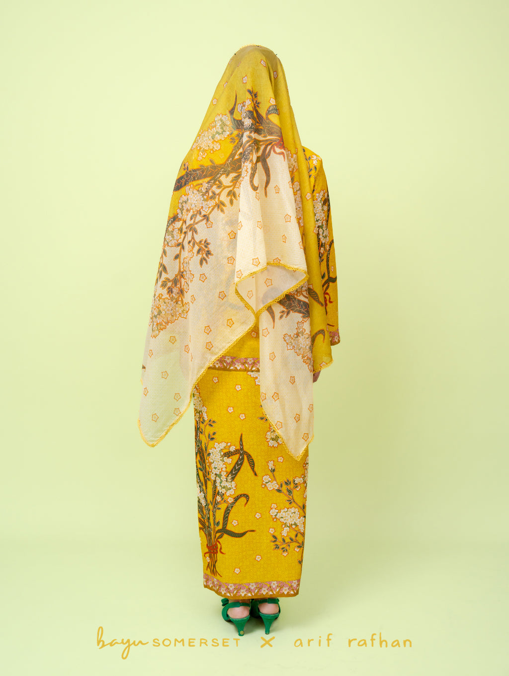 Kesidang Kurung - Kuning (with shawl)