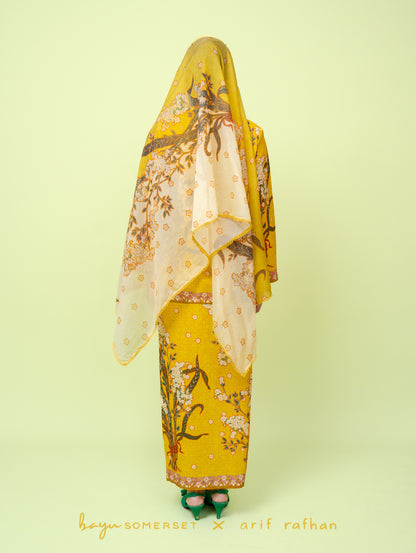 Kesidang Kurung - Kuning (with shawl)