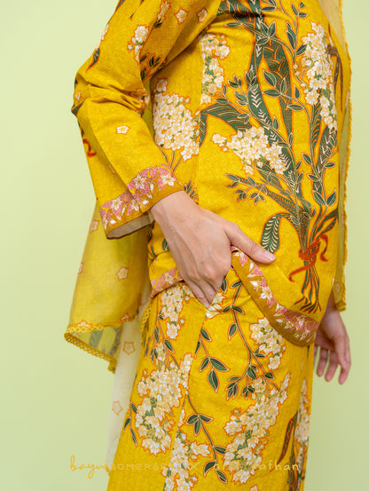 Kesidang Kurung - Kuning (with shawl)
