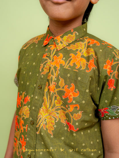 KIDS Basil Shirt - Kelumpang Hijau