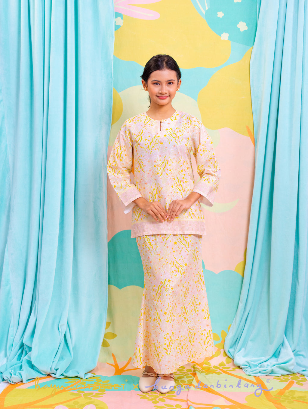 KIDS Fleur Kurung - Pink