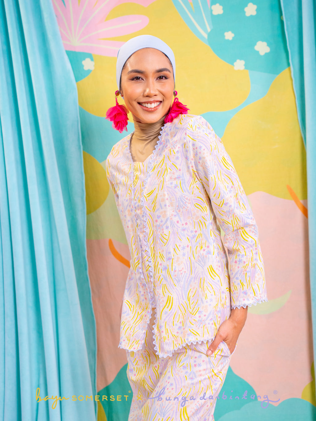 Miri Kebaya - Wildflower Blue