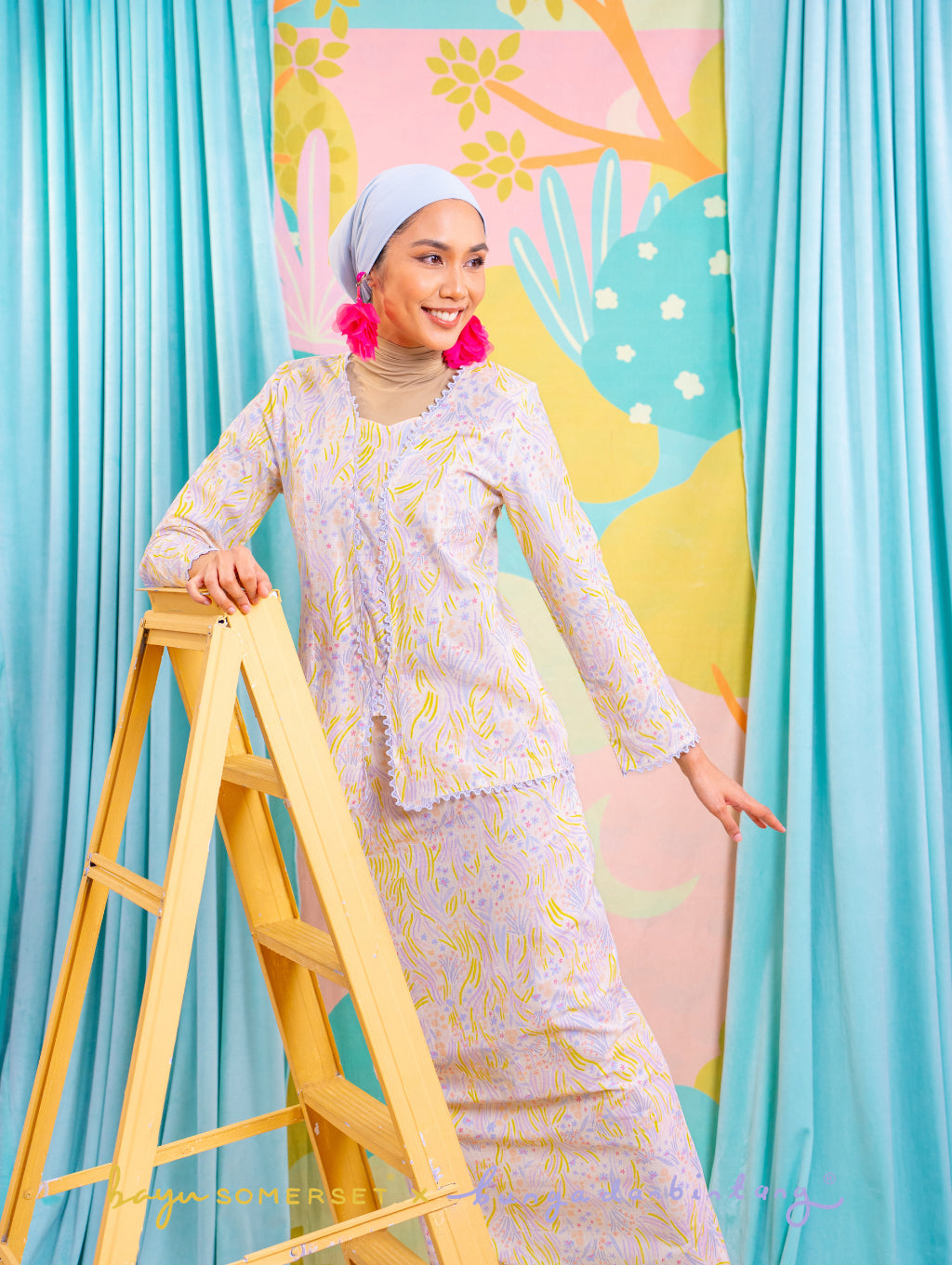 Miri Kebaya - Wildflower Blue