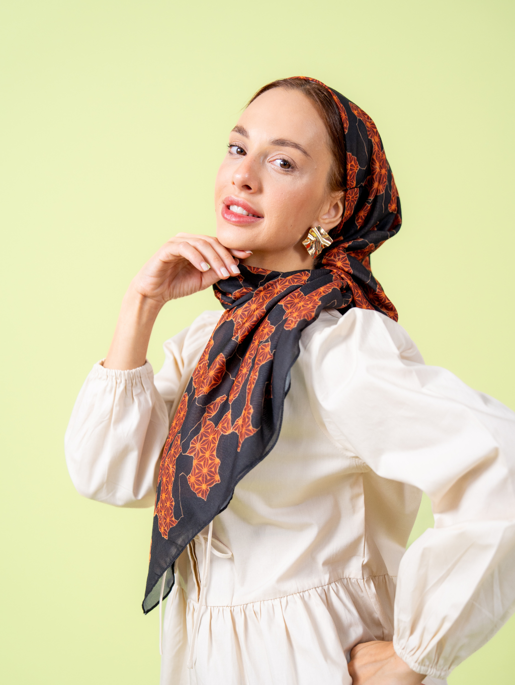 Square Scarf - Blaze Red