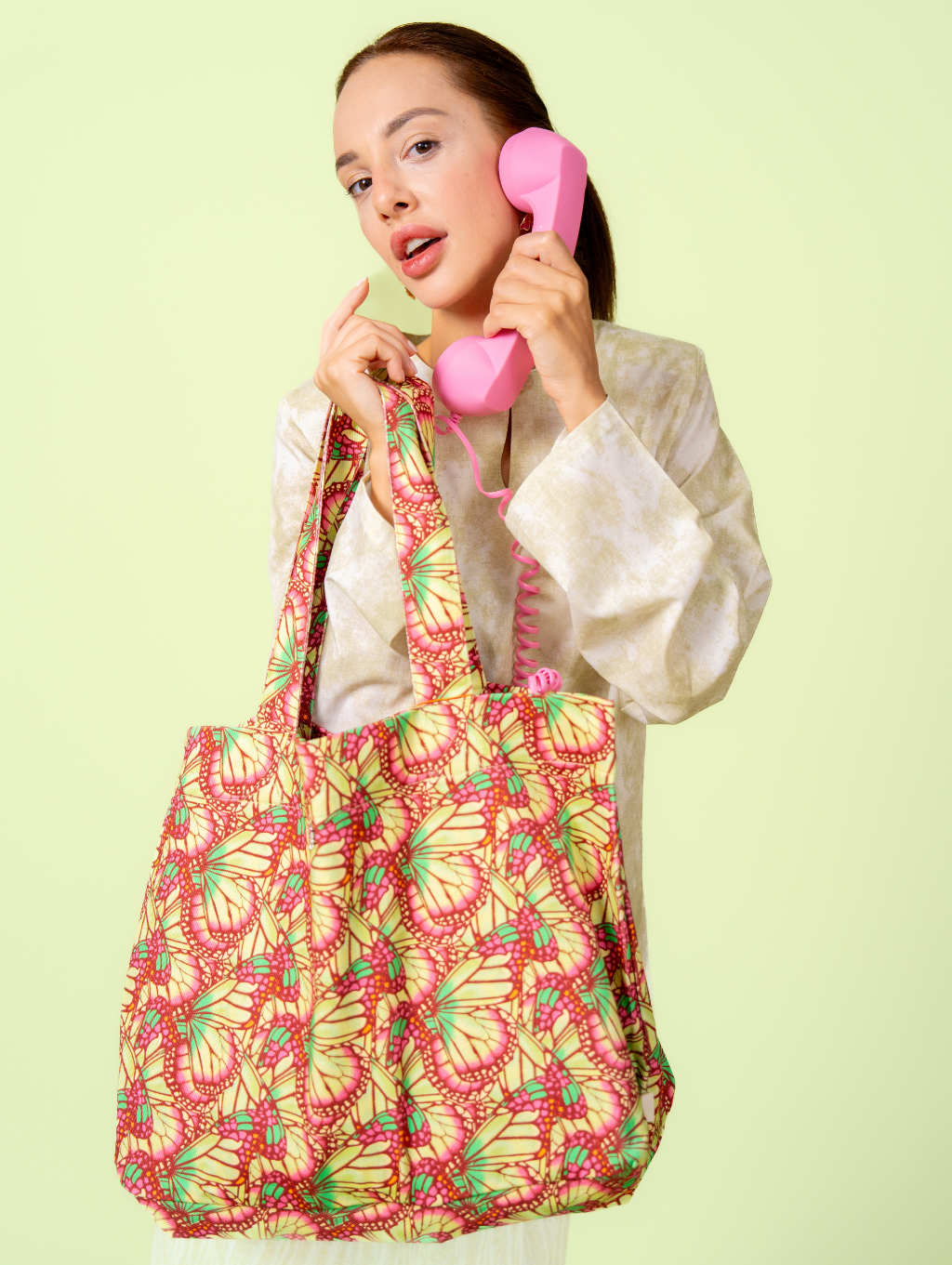 Canvas Tote Bag - Mariposa Green