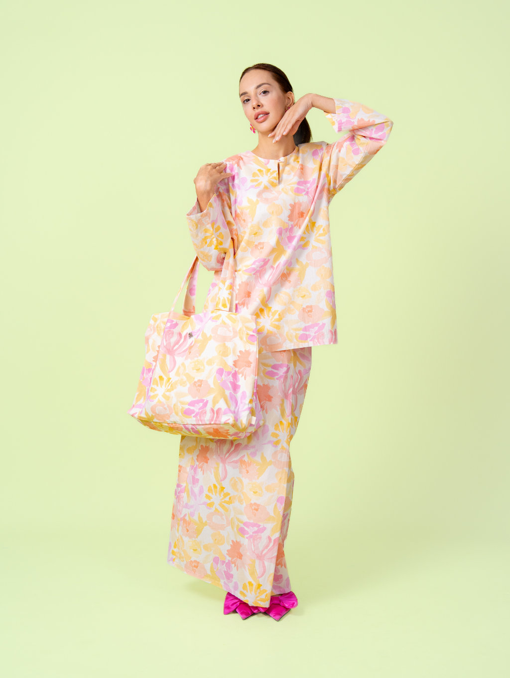 Canvas Tote Bag - Calanthe Pink