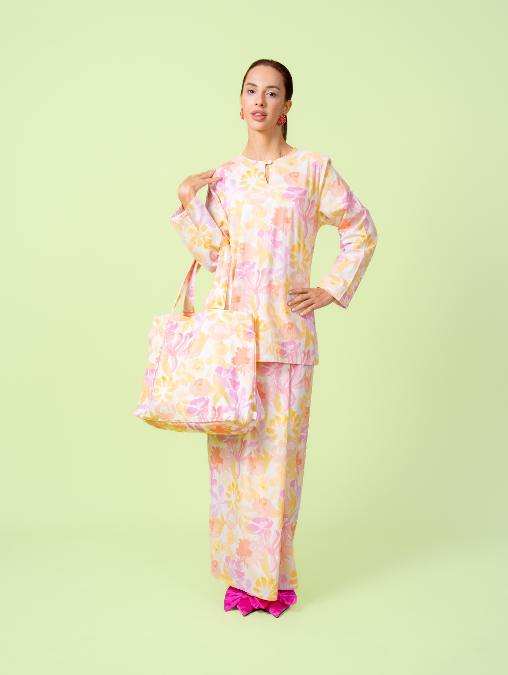 Canvas Tote Bag - Calanthe Pink