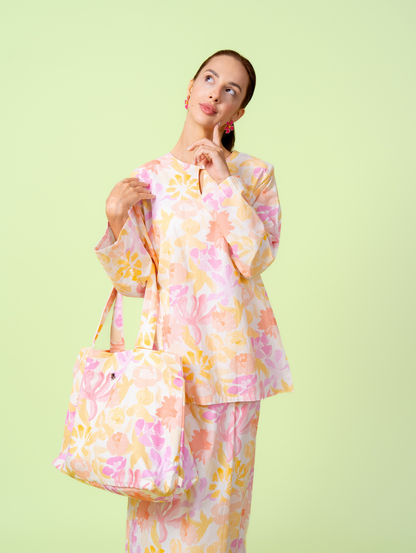 Canvas Tote Bag - Calanthe Pink
