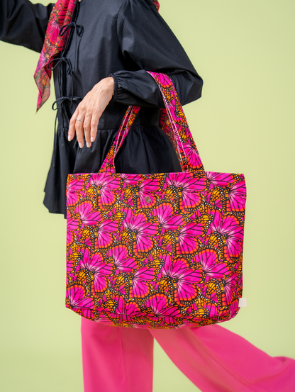 Canvas Tote Bag - Mariposa Fuchsia