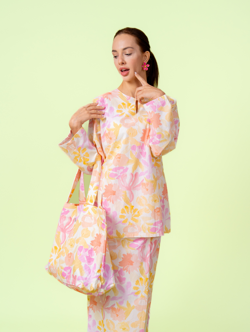 Canvas Tote Bag - Calanthe Pink