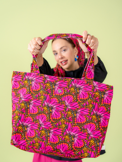 Canvas Tote Bag - Mariposa Fuchsia