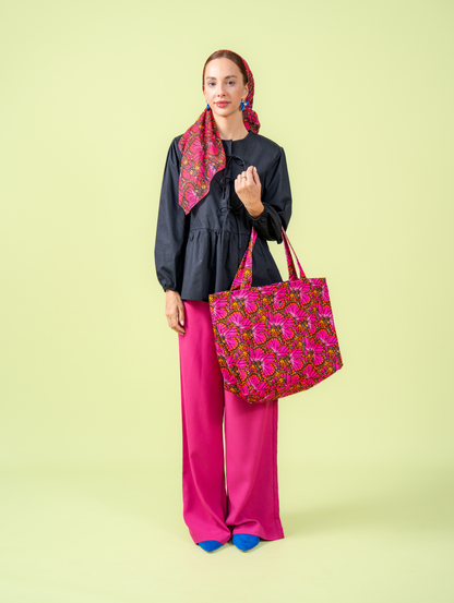 Canvas Tote Bag - Mariposa Fuchsia