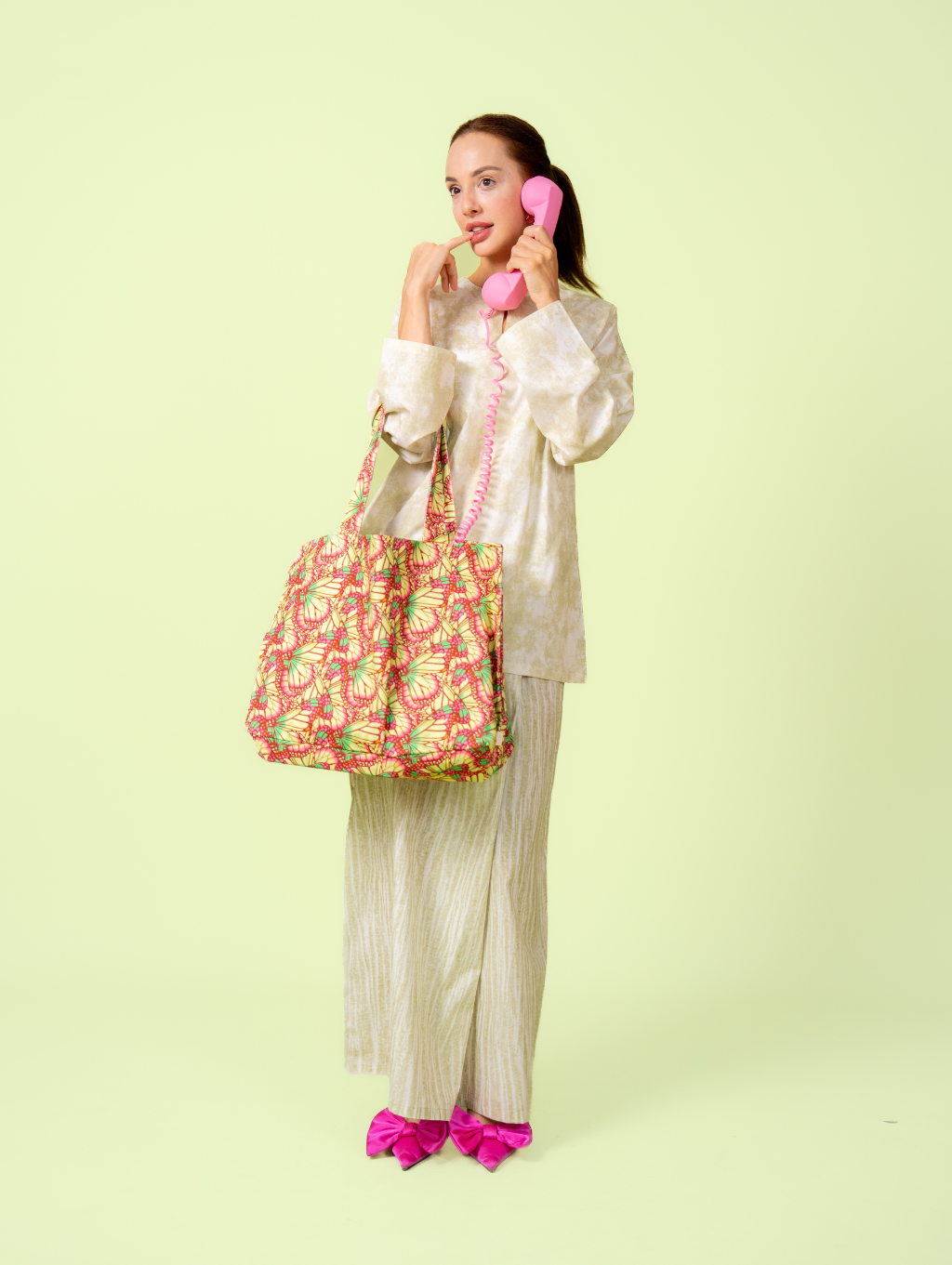 Canvas Tote Bag - Mariposa Green
