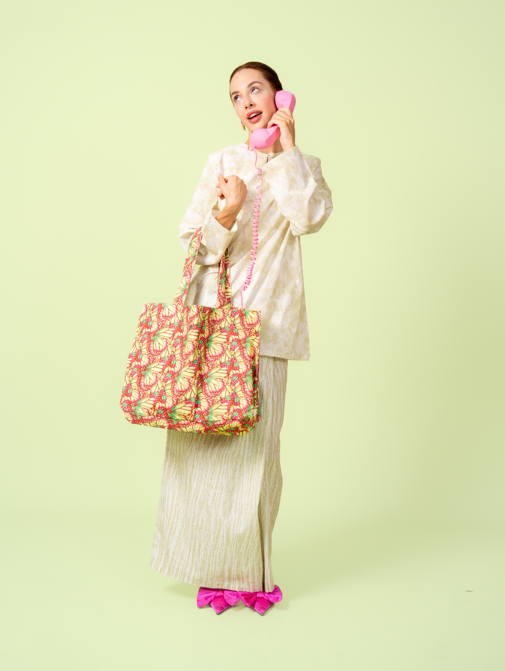 Canvas Tote Bag - Mariposa Green