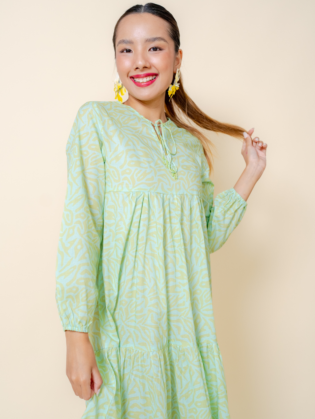 Claudia Dress - Origin Green